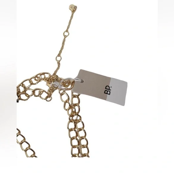 BP Double Strand Gold Tone Charm Necklace Nordstrom Rainbow Star Heart Arrow - Picture 7 of 8